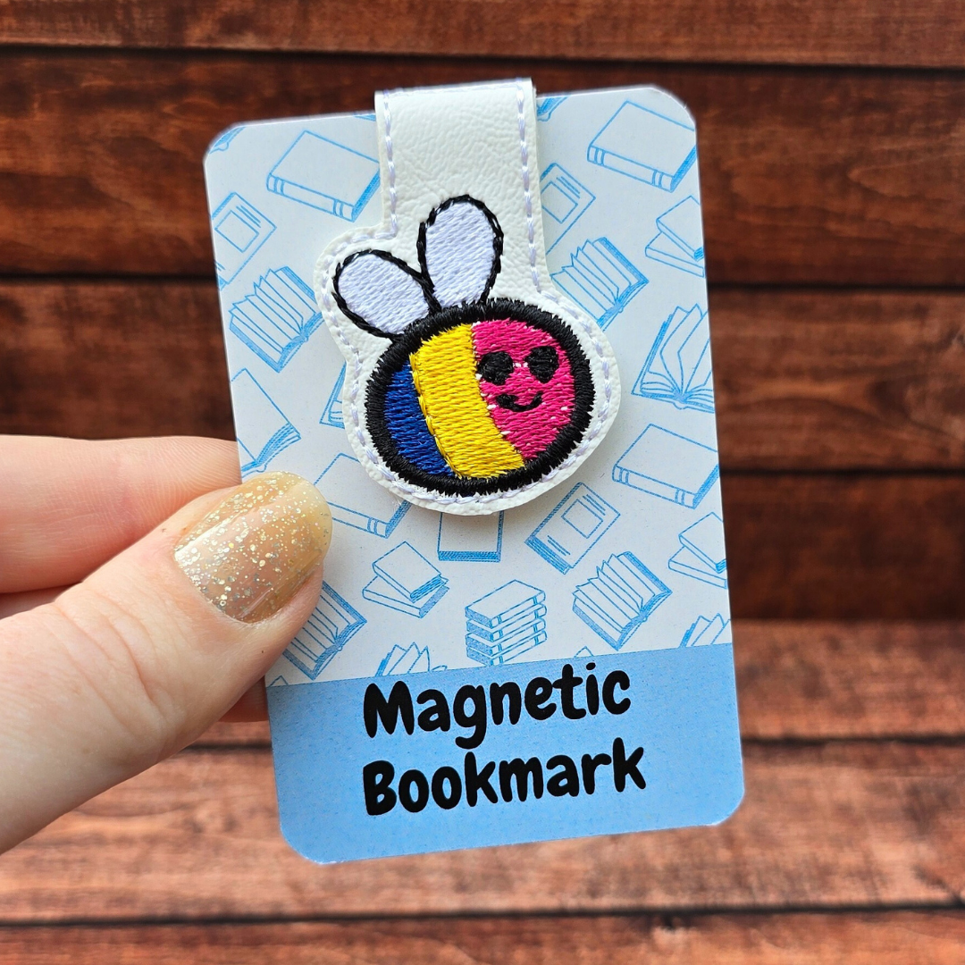 Pansexual Pride Bee | Magnetic Bookmark