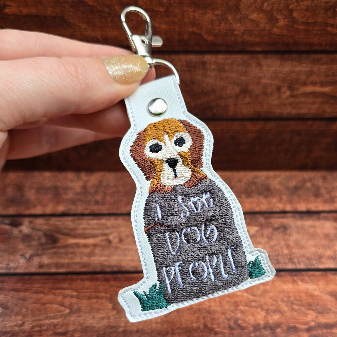 I See Dog People | Embroidered Keychain