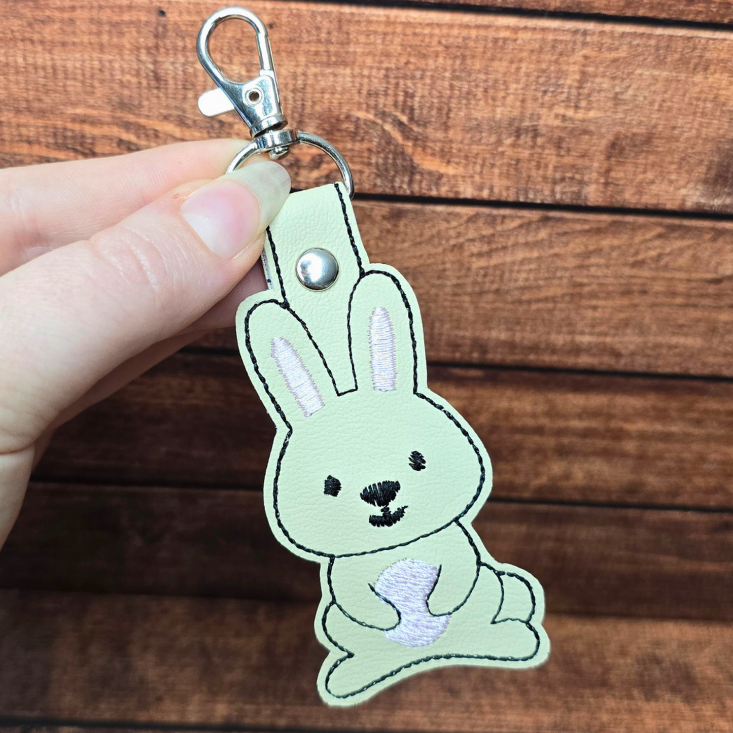 Bunny | Embroidered Keychain