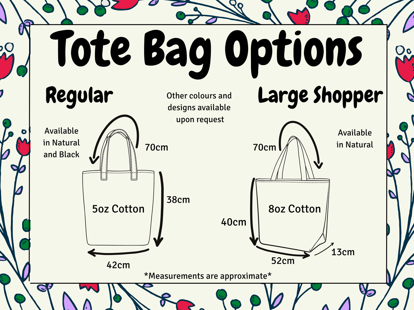 Floral Initial | Embroidered Tote Bag
