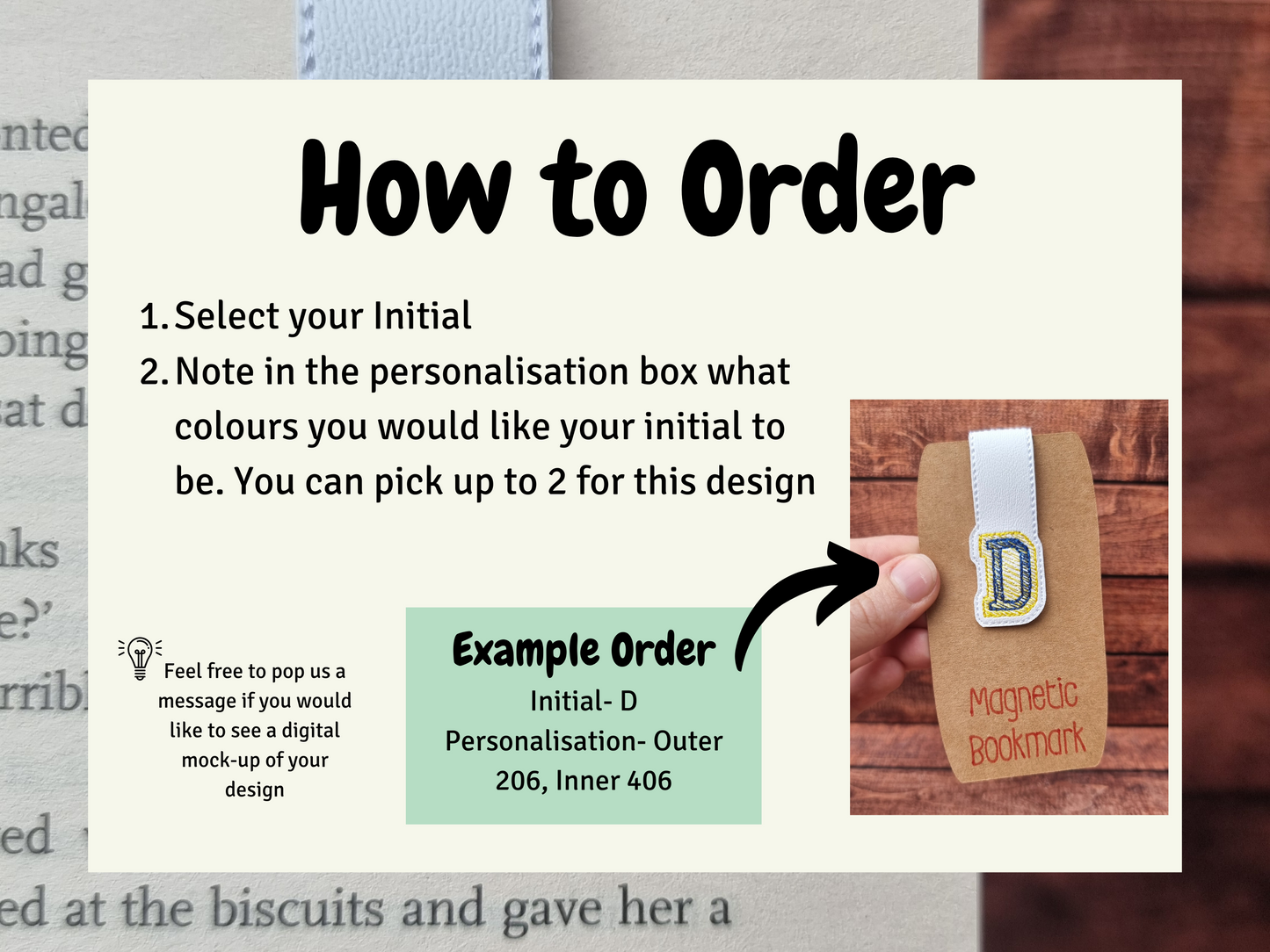 Personalised Varsity Initial | Magnetic Bookmark