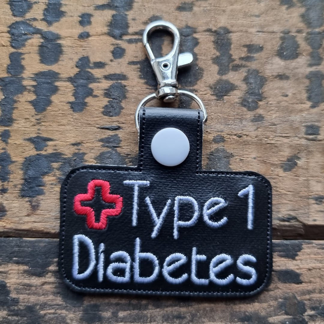 Type 1 Diabetes | Medical Alert Embroidered Keychain