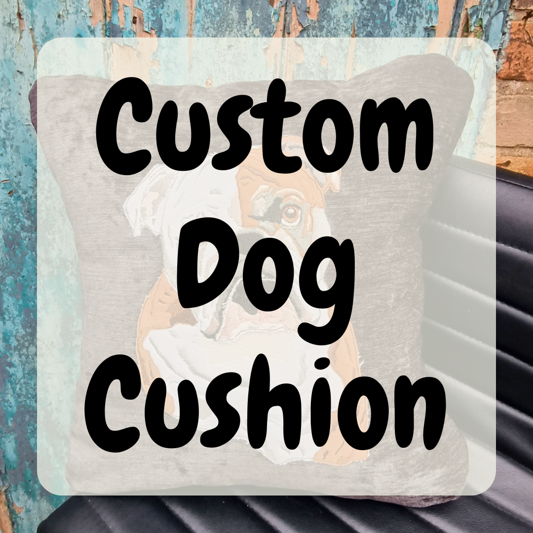 Custom Embroidered Dog Cushion