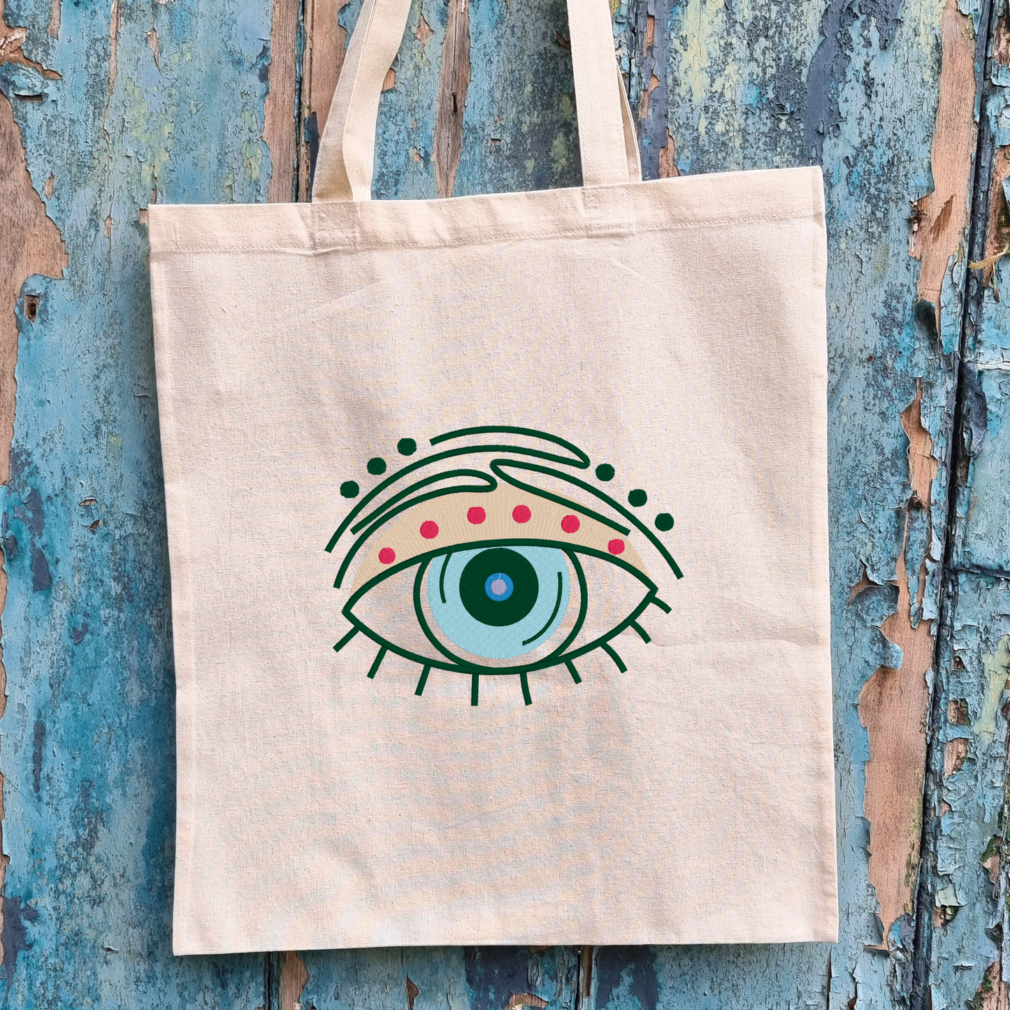 All Seeing Eye Embroidered Tote Bag