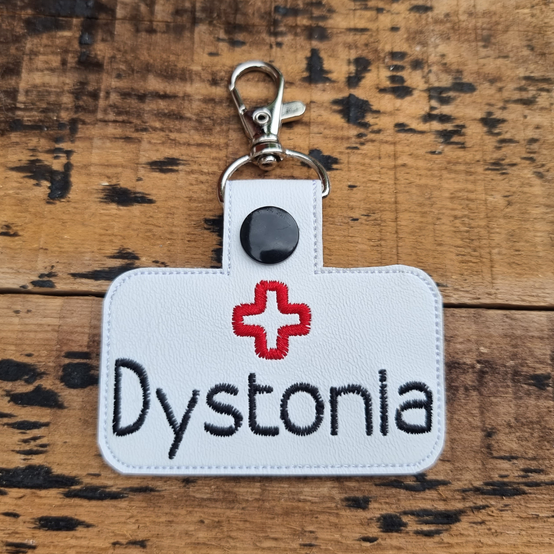 Dystonia | Medical Alert Embroidered Keychain