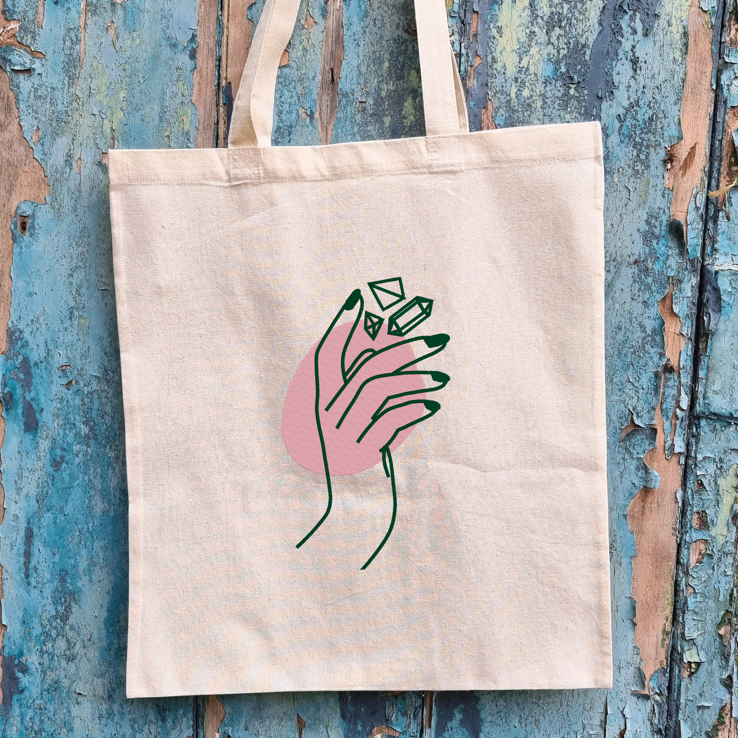 Crystal Hand Embroidered Tote Bag