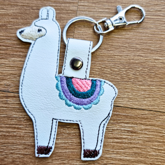 Cute Llama| Embroidered Keychain