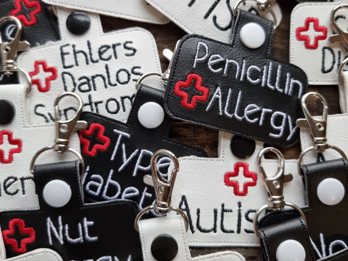 CUSTOM | Medical Alert Embroidered Keychain