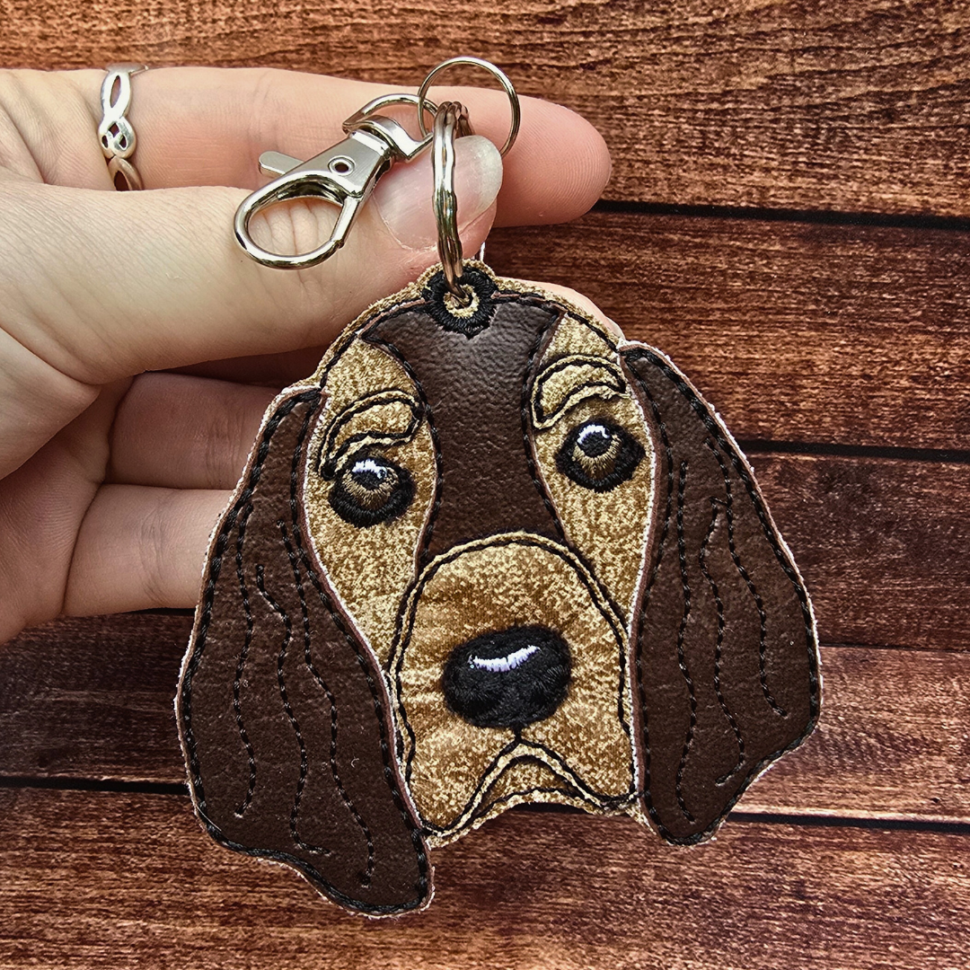 Realistic Cocker Spaniel | Embroidered Keychain