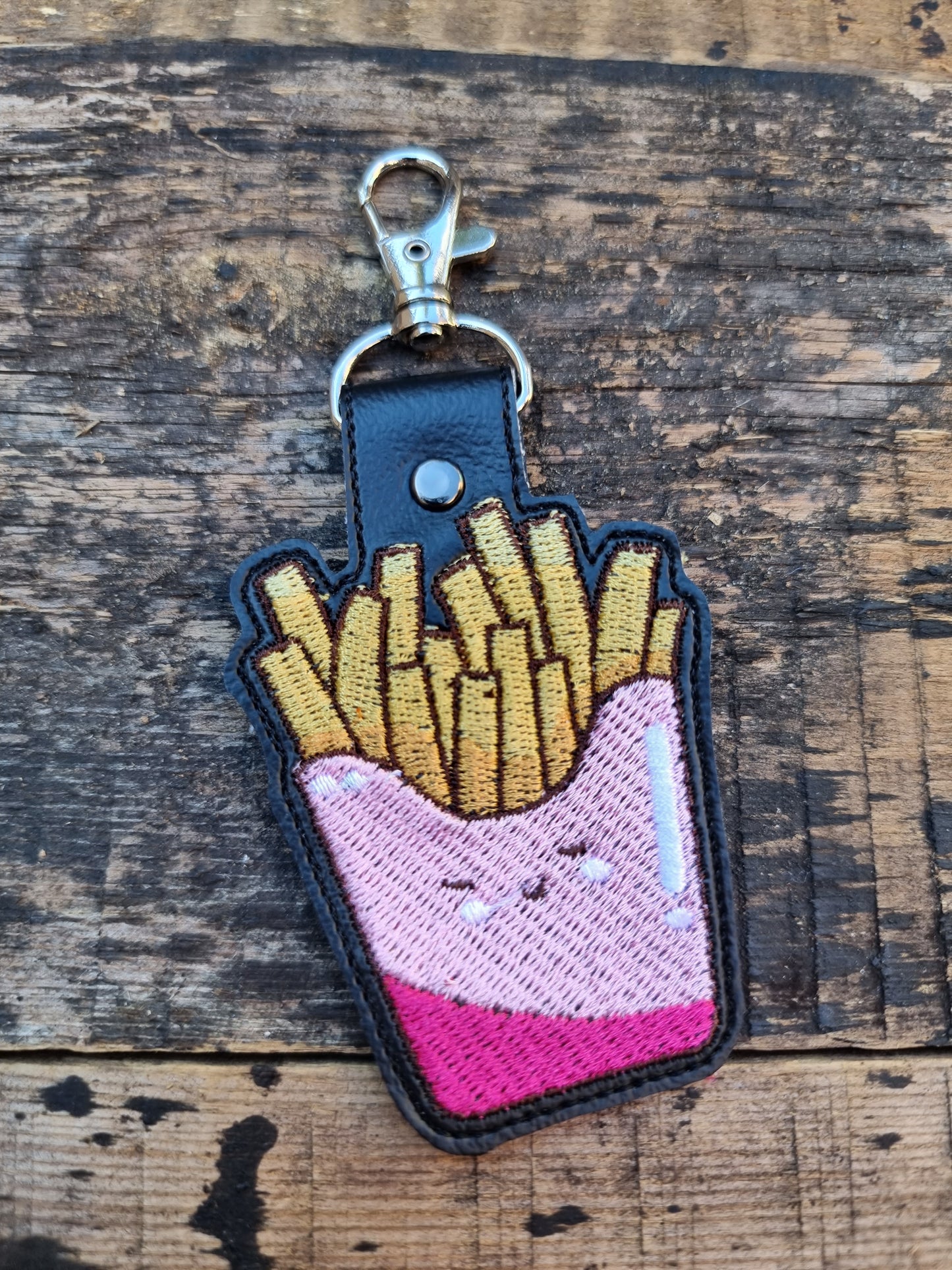 Kawaii Fries | Embroidered Keychain