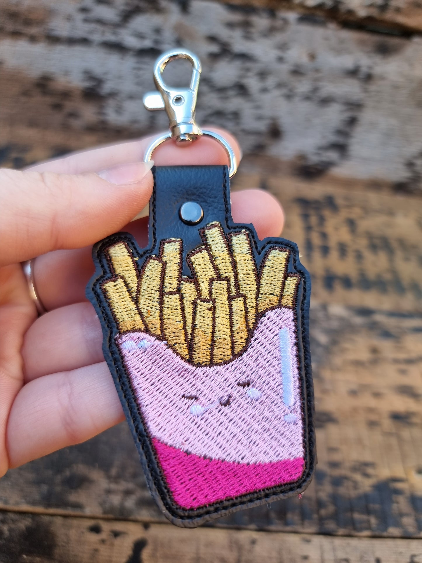 Kawaii Fries | Embroidered Keychain