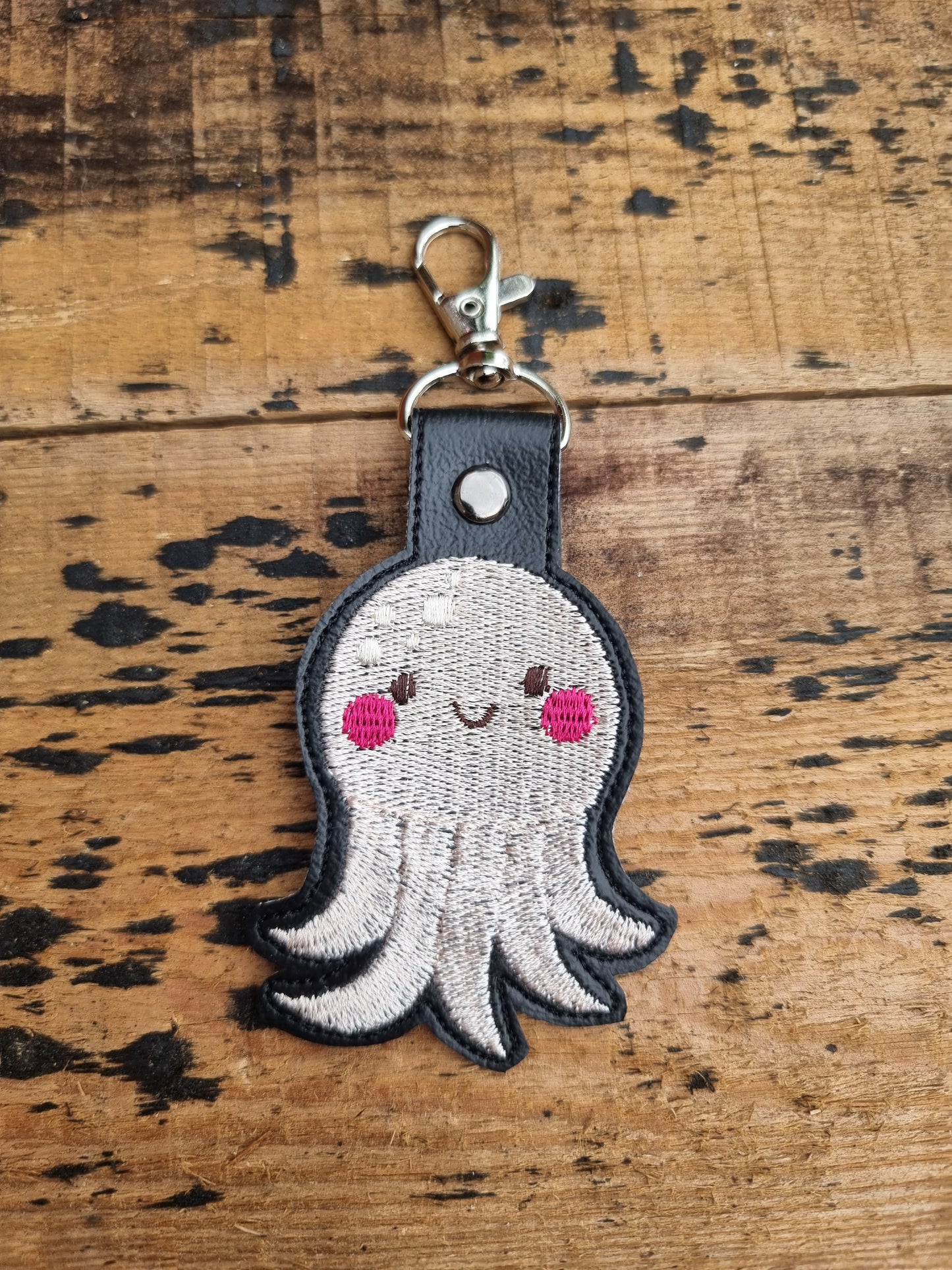 Cute Octopus | Embroidered Keychain