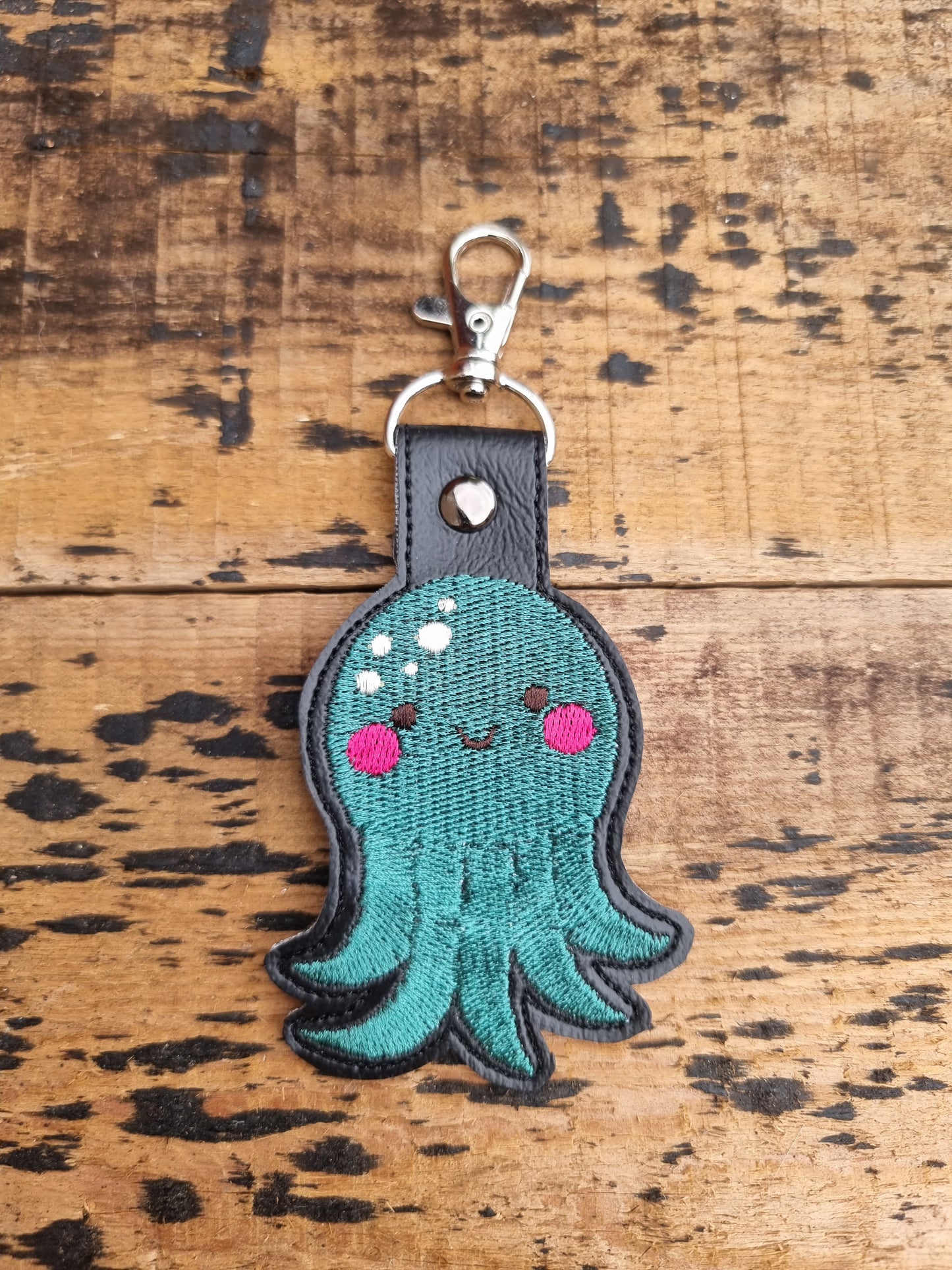 Cute Octopus | Embroidered Keychain