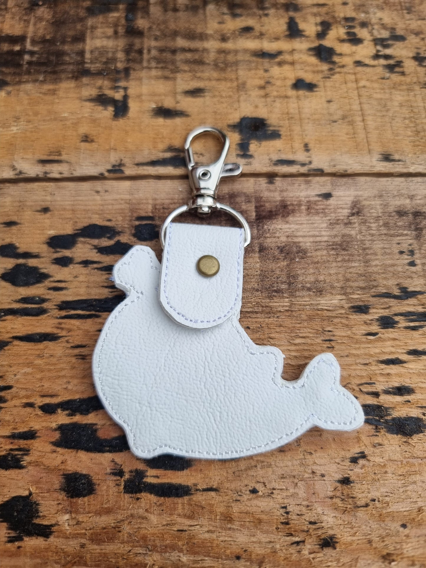 Cute Whale | Embroidered Keychain