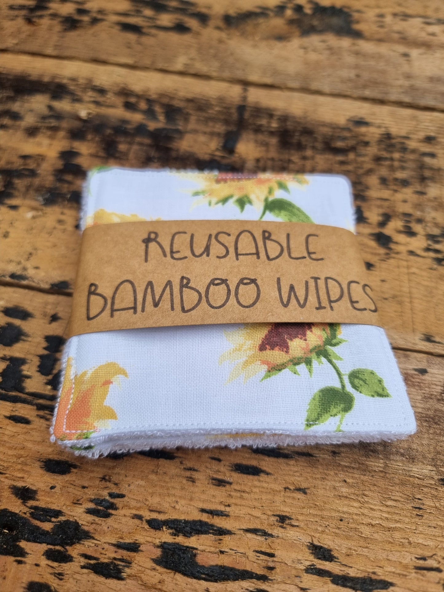 Sunflowers Reusable Bamboo Wipes