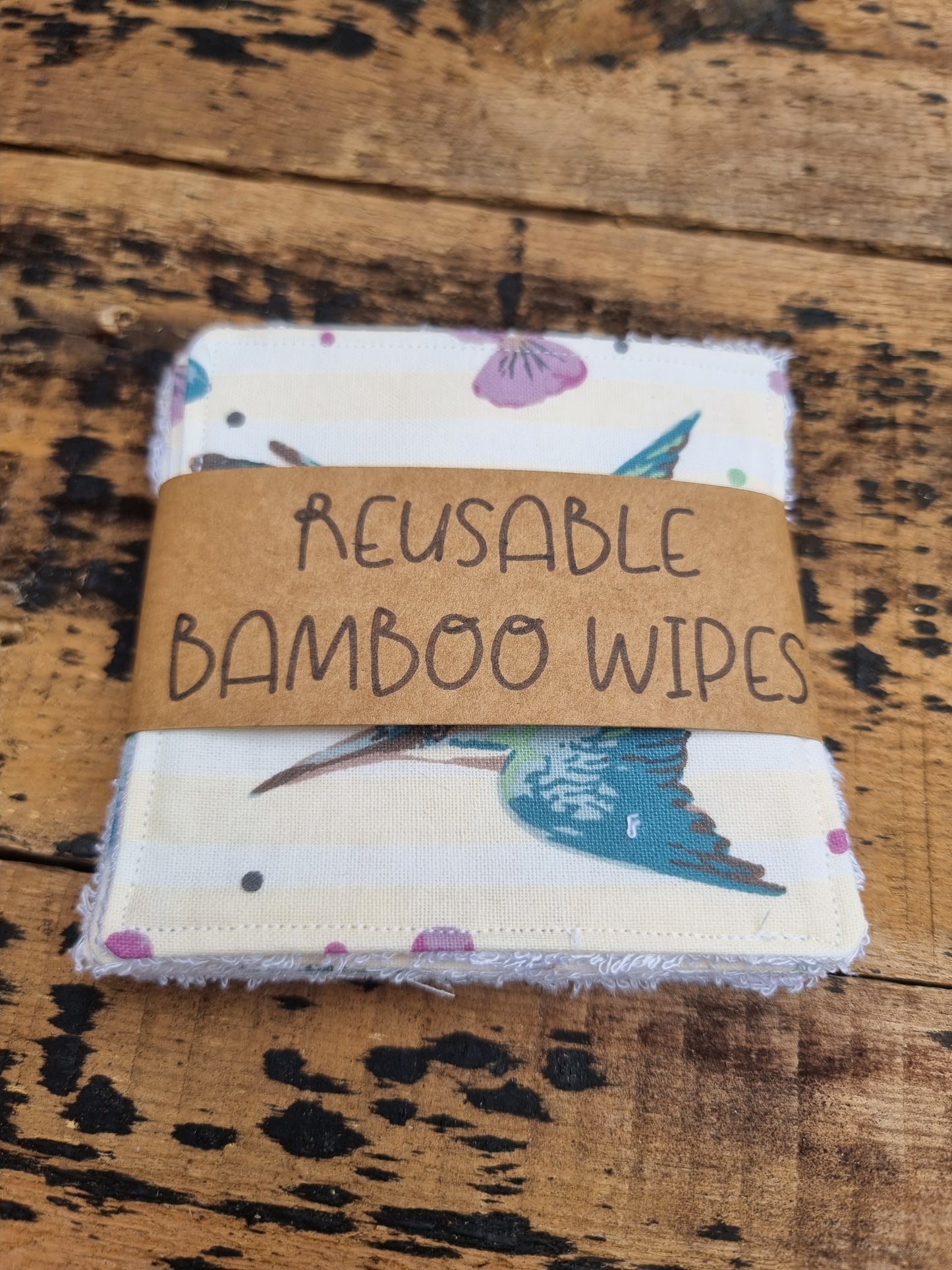 Pansy Kingfishers Reusable Bamboo Wipes