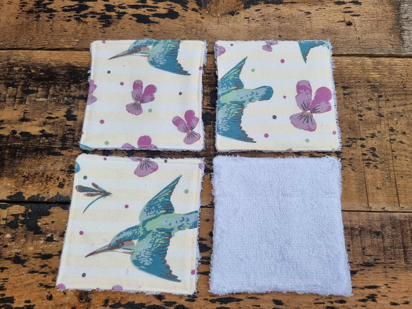 Pansy Kingfishers Reusable Bamboo Wipes