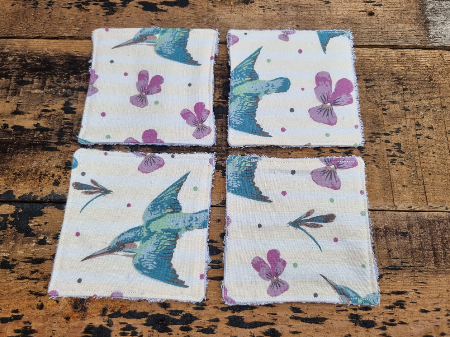 Pansy Kingfishers Reusable Bamboo Wipes