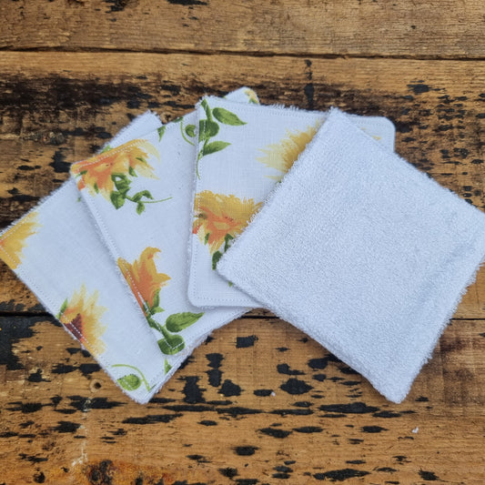 Sunflowers Reusable Bamboo Wipes