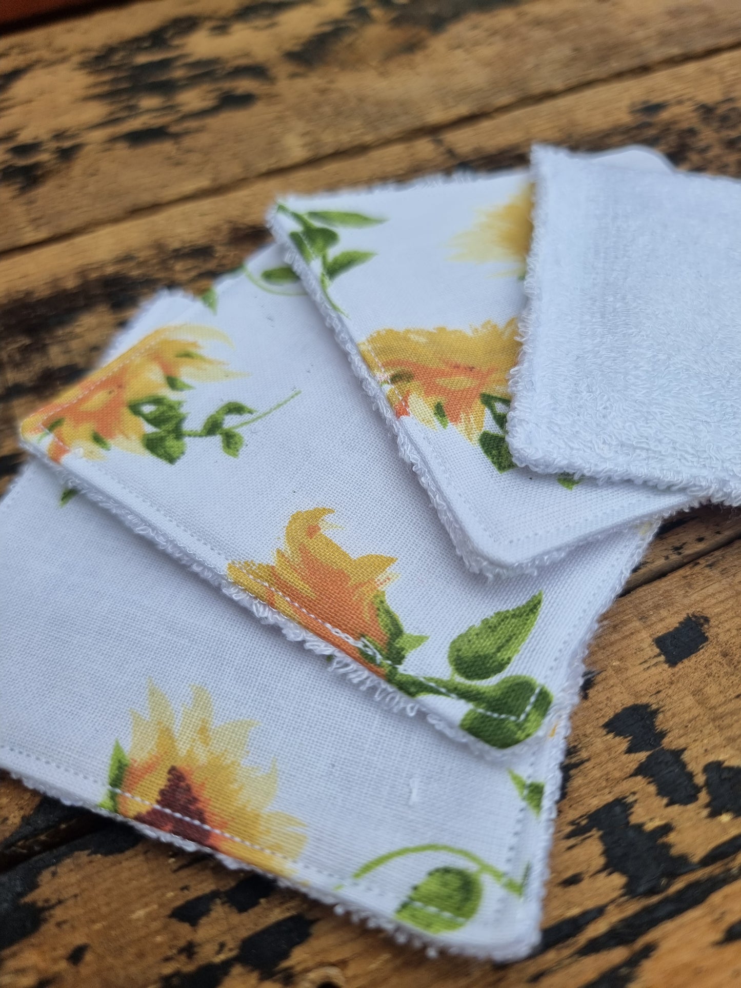 Sunflowers Reusable Bamboo Wipes