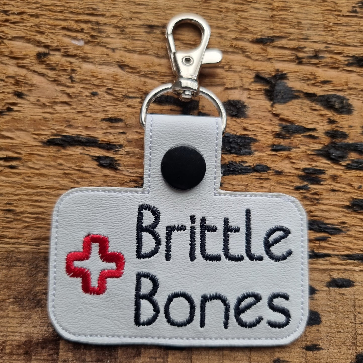 Brittle Bones | Medical Alert Embroidered Keychain