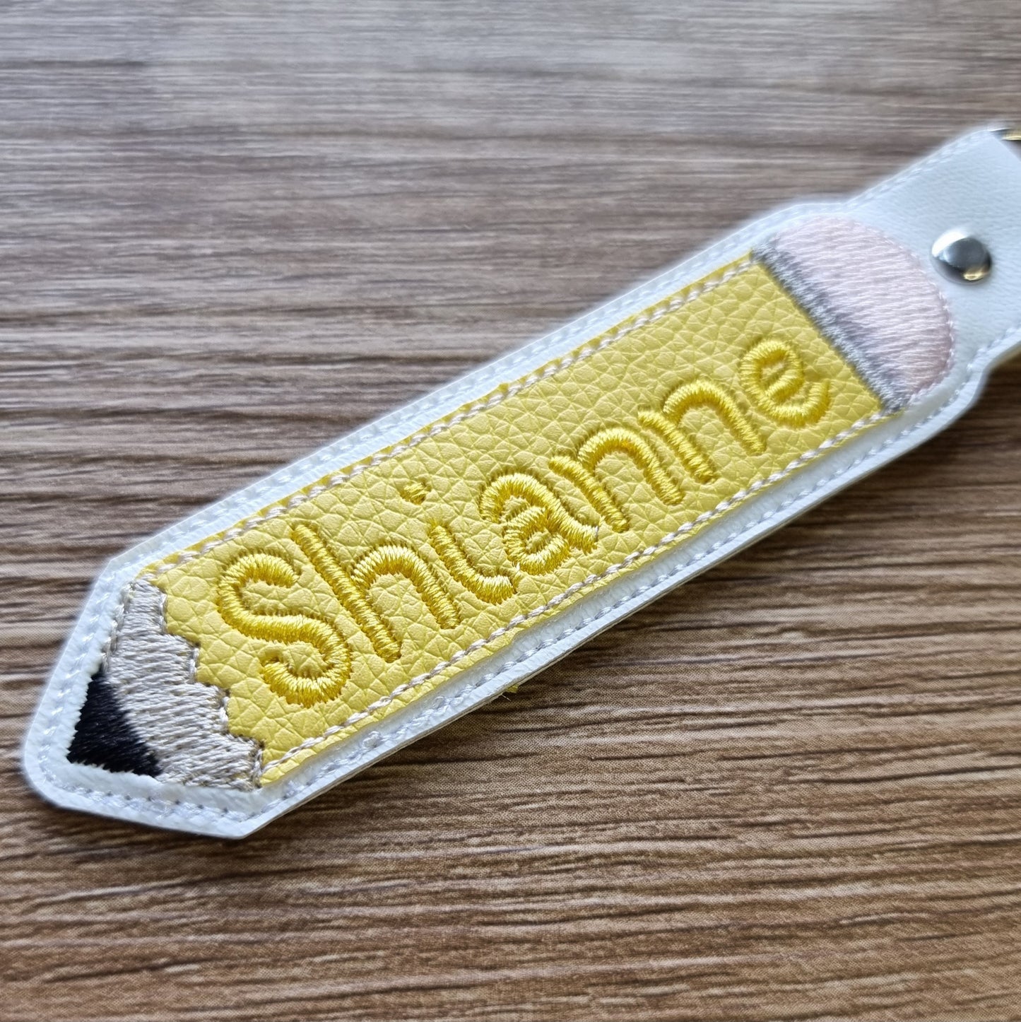 Personalised Pencil or Crayon Keychains | Embroidered Keychain