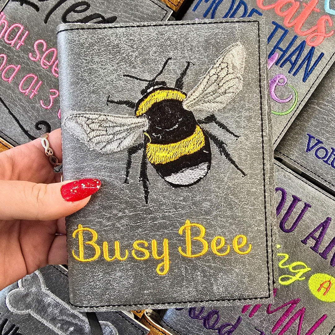Busy Bee A6 Embroidered Notebooks