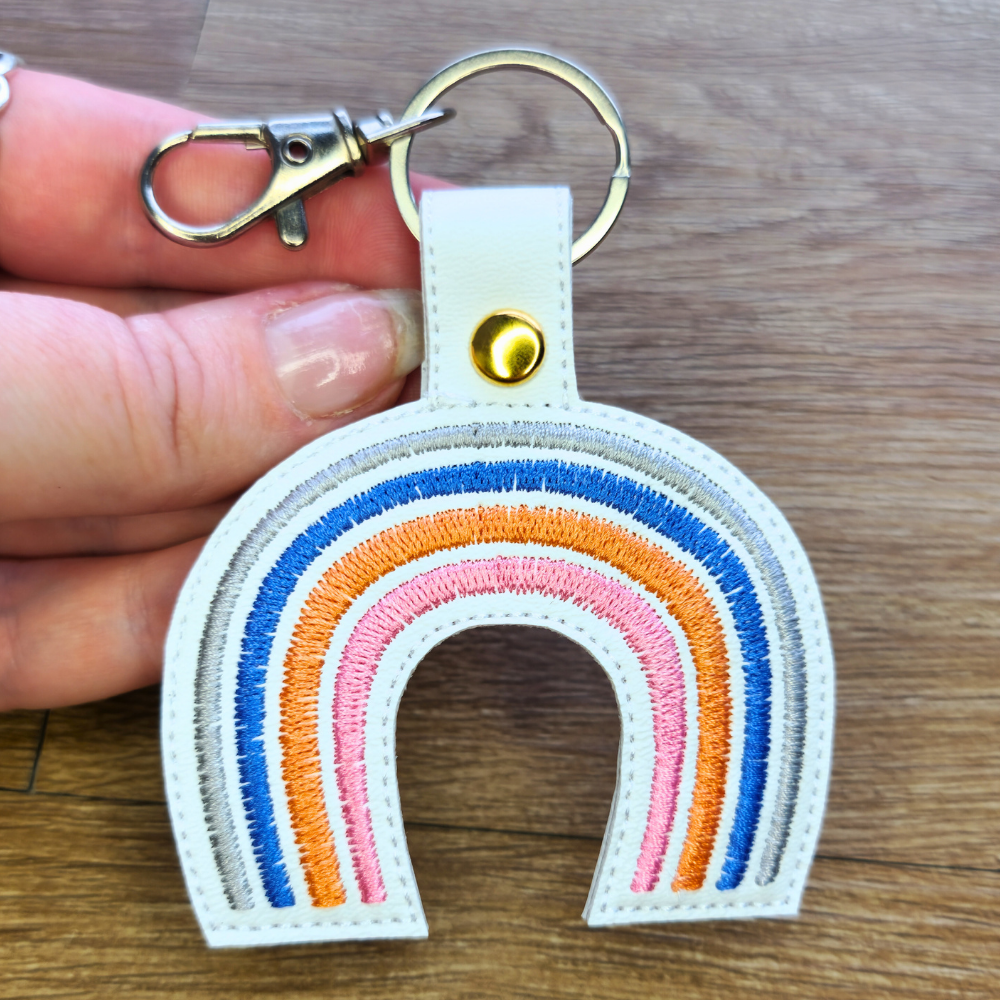 Rainbow | Embroidered Keychain