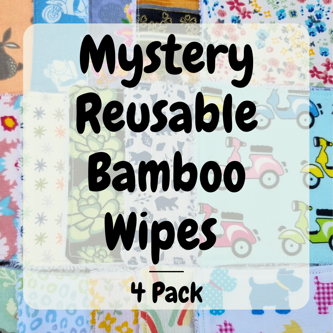 Mystery Reusable Bamboo Wipes | Random 4 Pack |  Bamboo Towelling