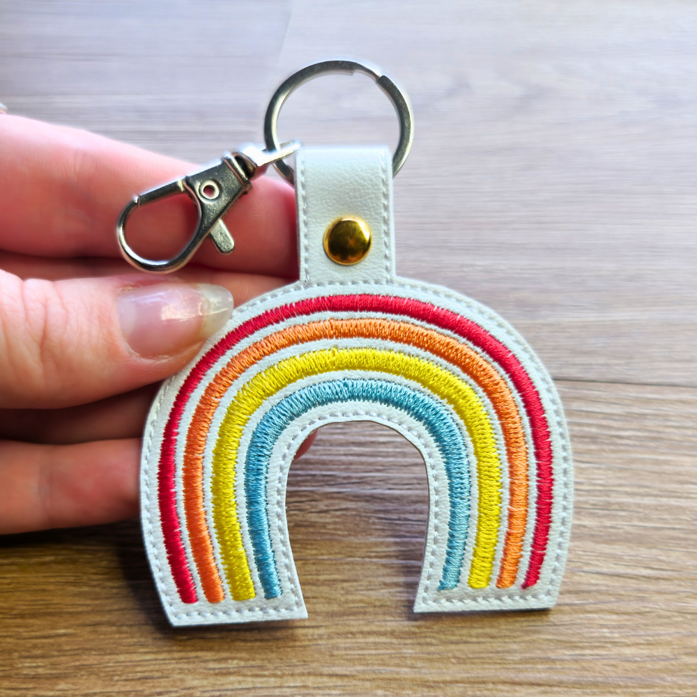 Rainbow | Embroidered Keychain