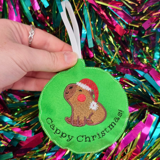 Cappy Christmas | Felt Bauble Christmas Decoration | Custom Felt Colour