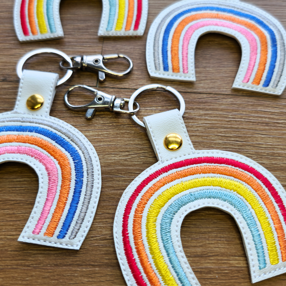 Rainbow | Embroidered Keychain