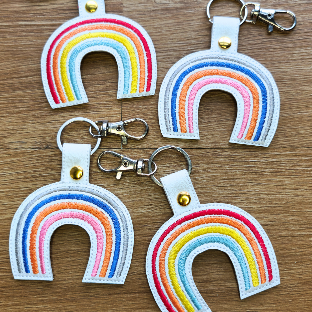 Rainbow | Embroidered Keychain