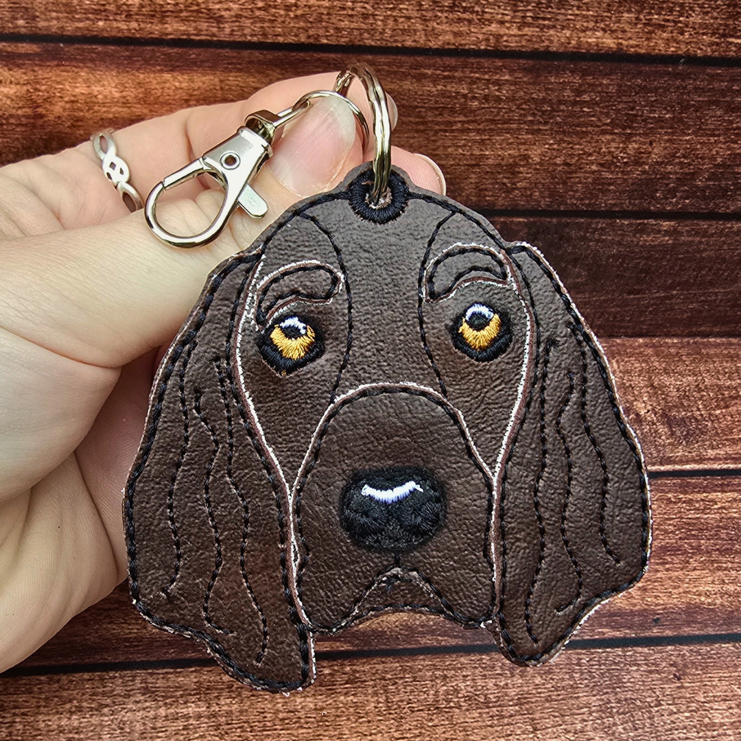 Realistic Cocker Spaniel | Embroidered Keychain