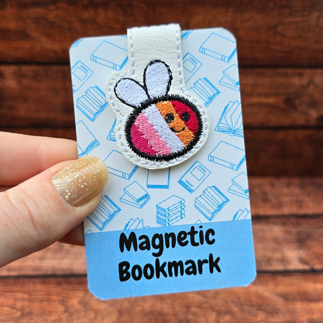 Lesbian Pride Bee | Magnetic Bookmark