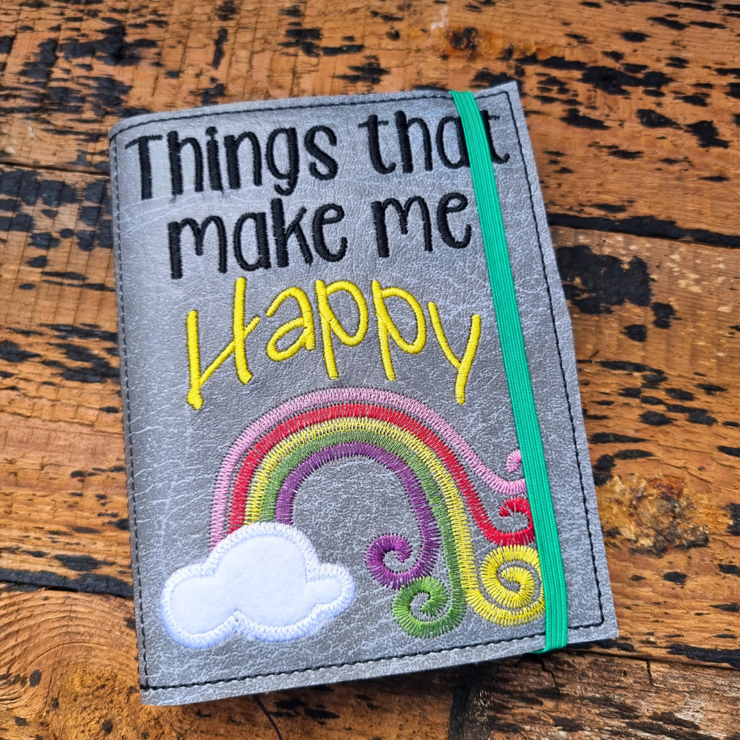 Things That Make Me Happy A6 Embroidered Notebooks