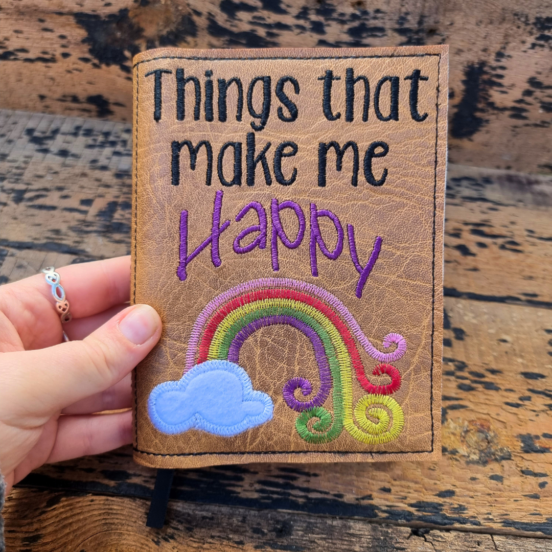 Things That Make Me Happy A6 Embroidered Notebooks