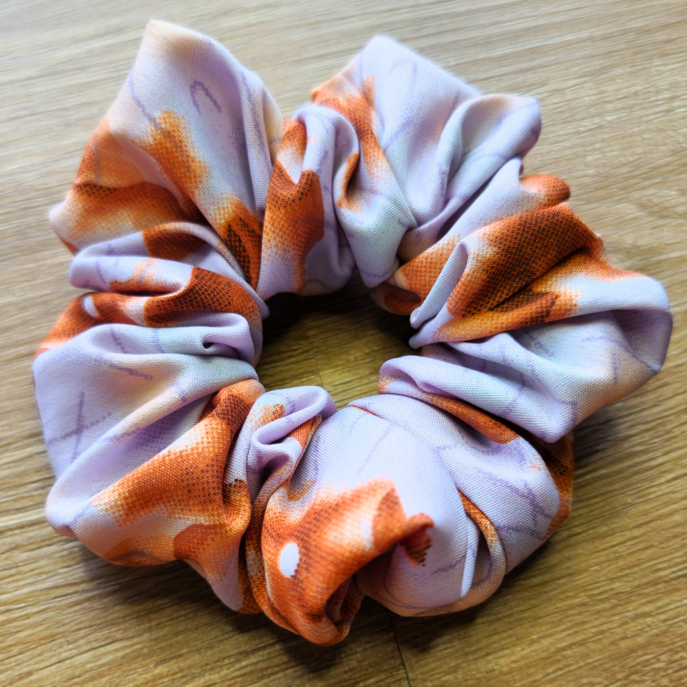 Rust Botanical Hue Super Soft Crepe Scrunchie | Hair Tie