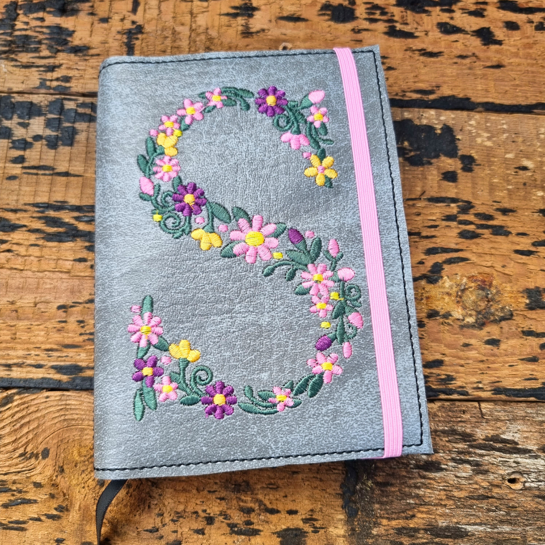 Personalised English Garden Monogram A6 Embroidered Notebooks