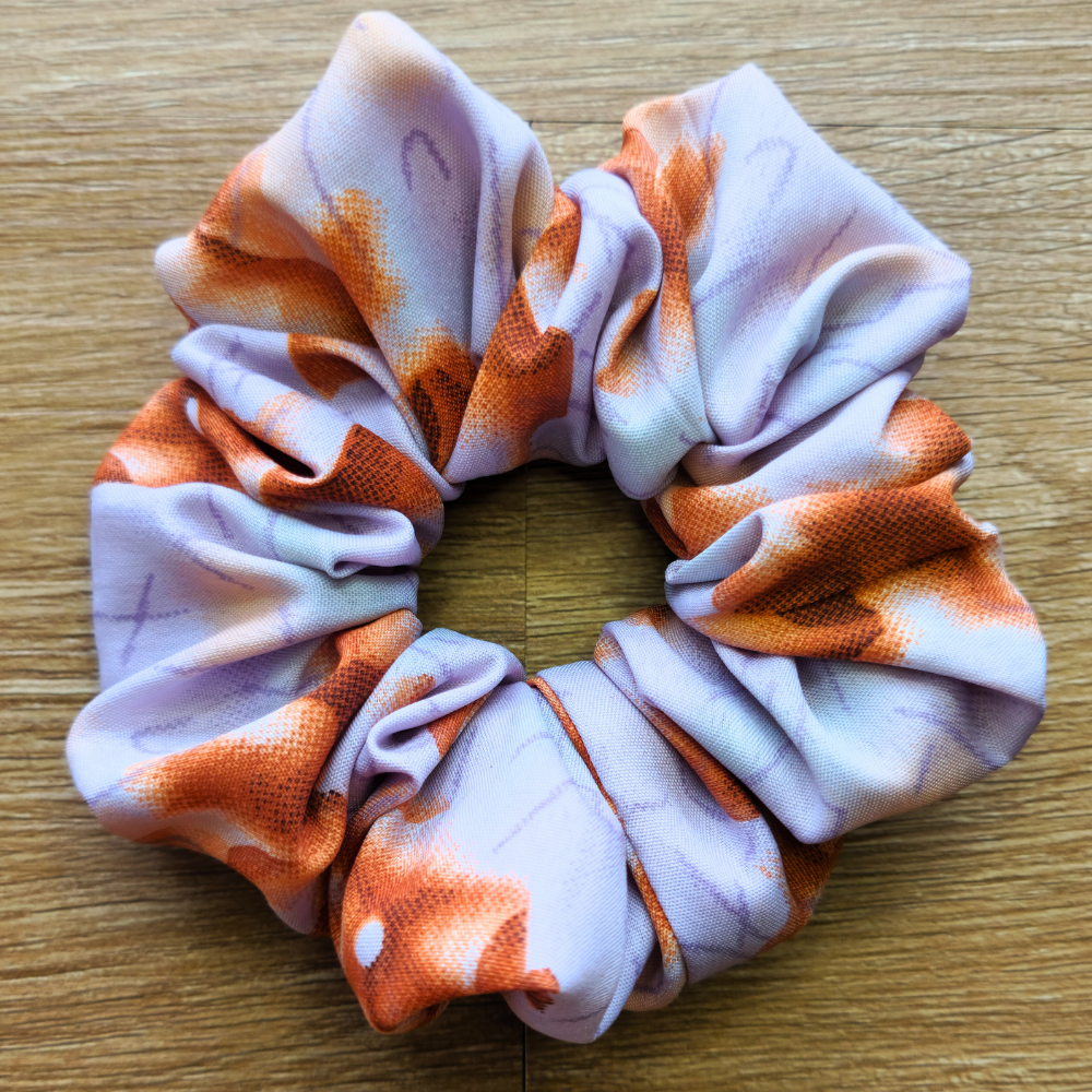 Rust Botanical Hue Super Soft Crepe Scrunchie | Hair Tie