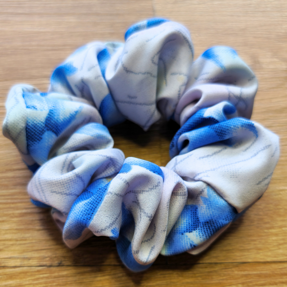 Royal Botanical Hue Super Soft Crepe Scrunchie | Hair Tie