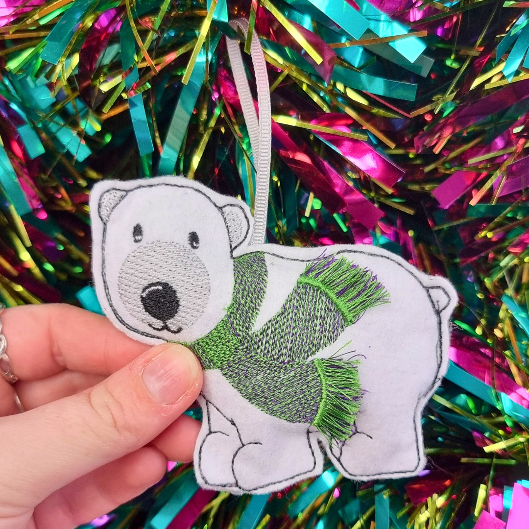 Polar Bear | Felt Christmas Decoration