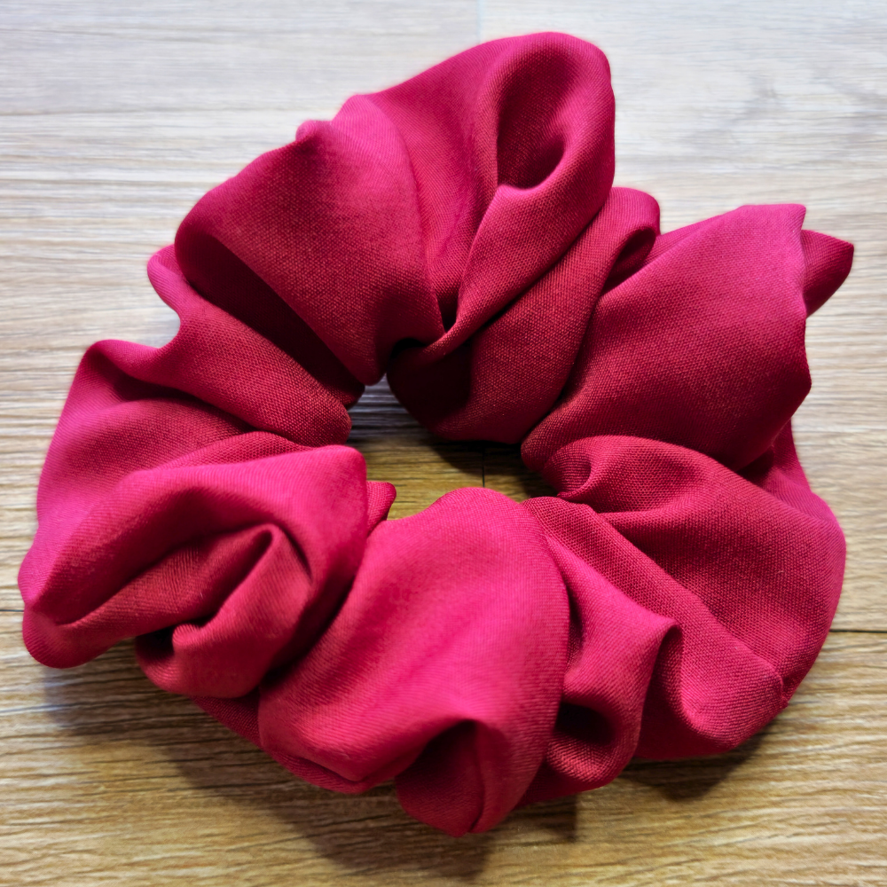 Burgundy Super Soft Crepe Scrunchie | Hair Tie