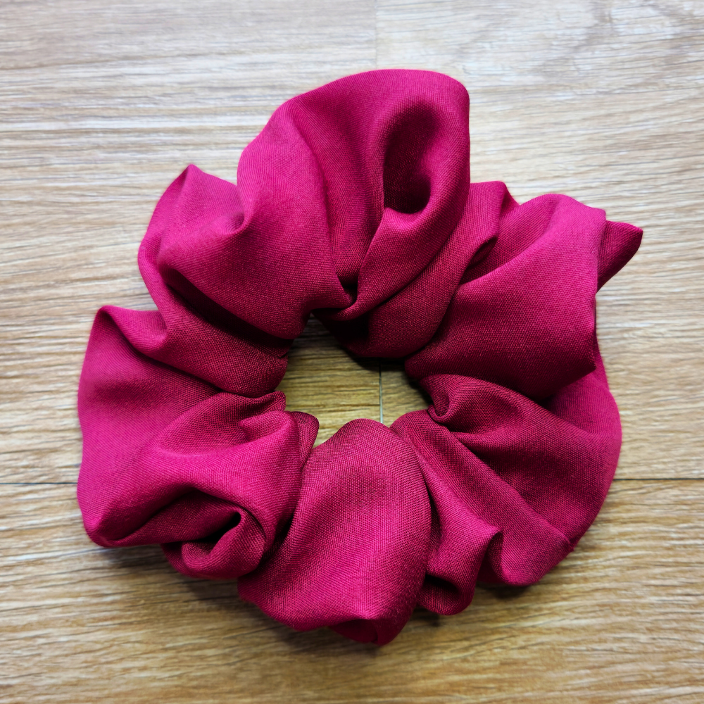 Burgundy Super Soft Crepe Scrunchie | Hair Tie