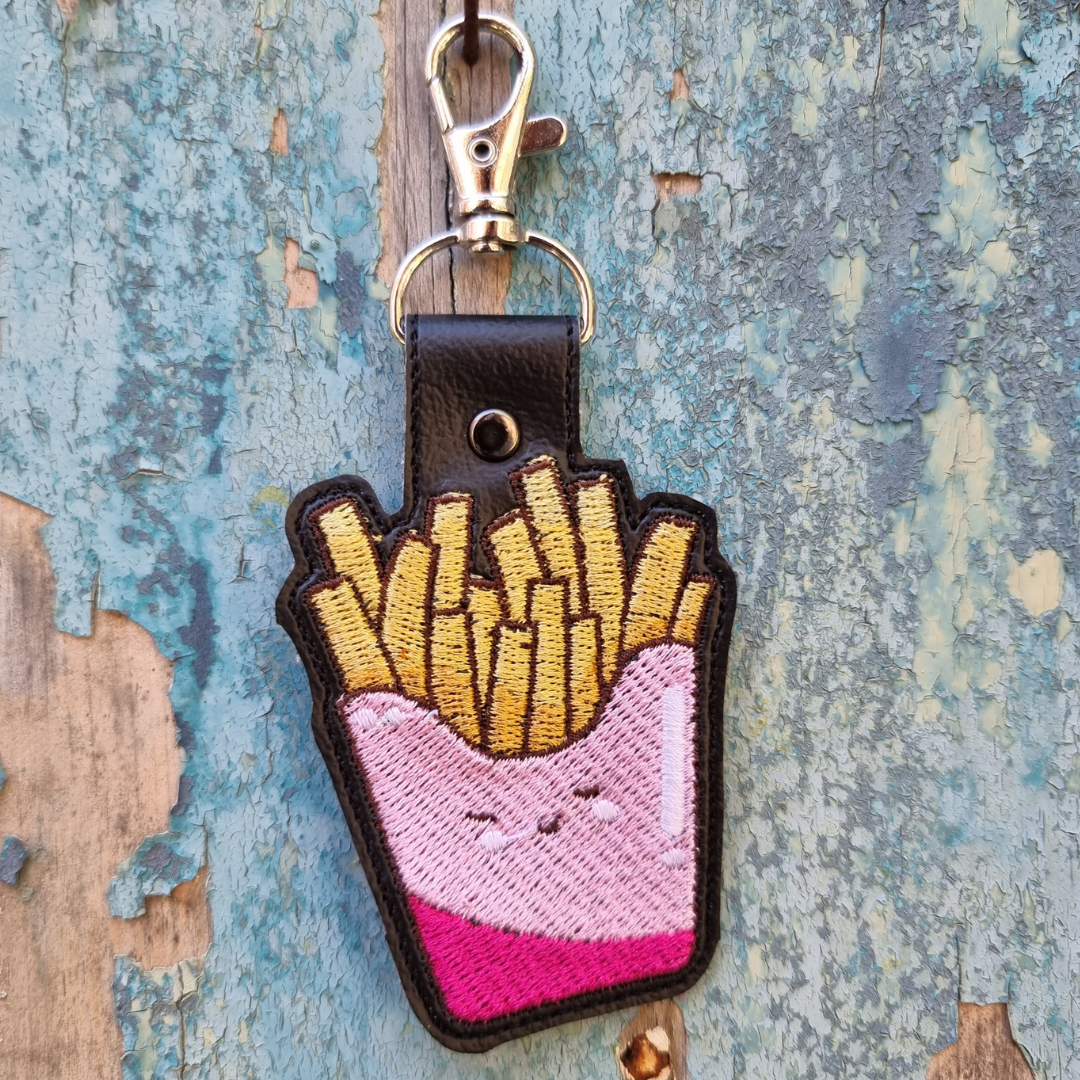 Kawaii Fries | Embroidered Keychain