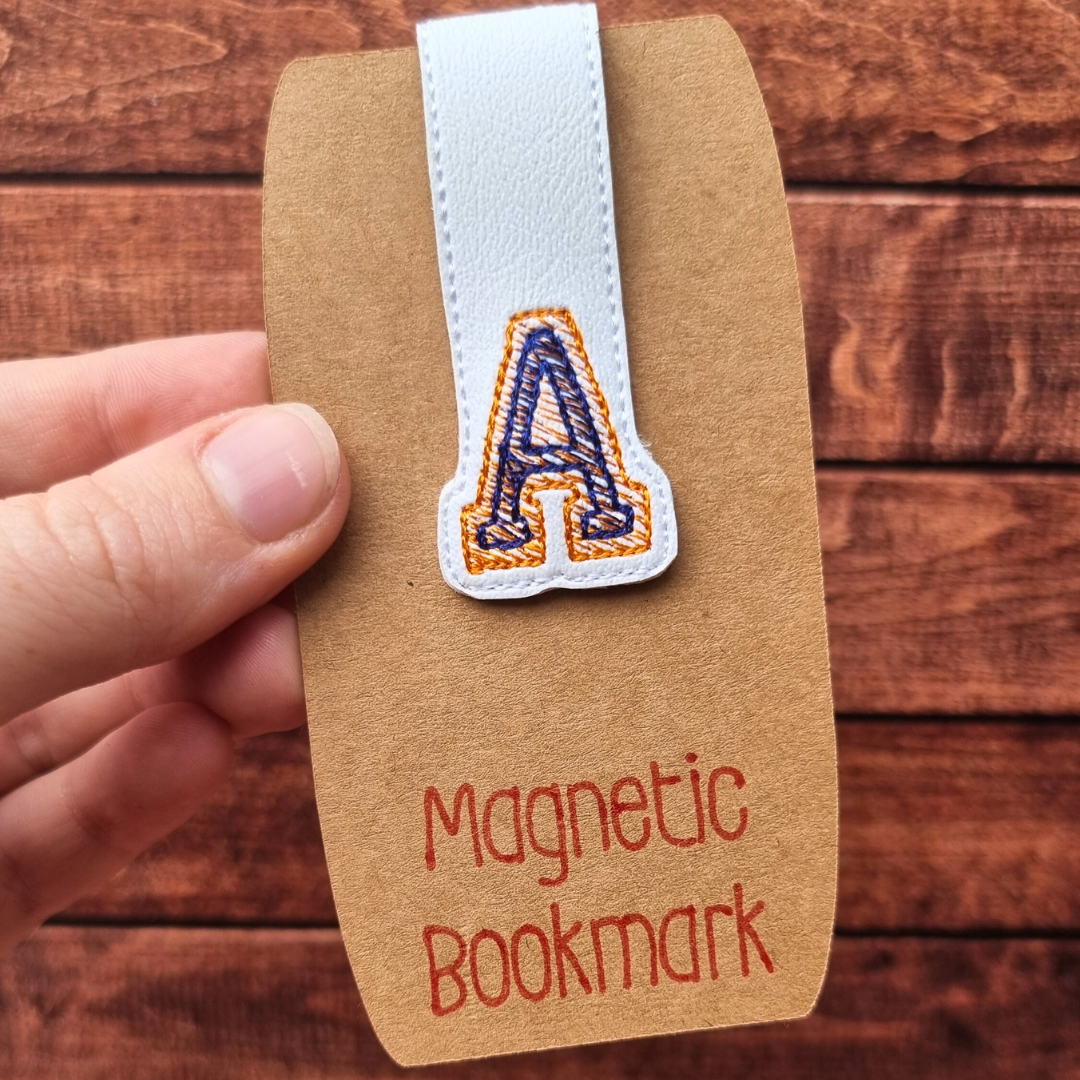 Personalised Varsity Initial | Magnetic Bookmark