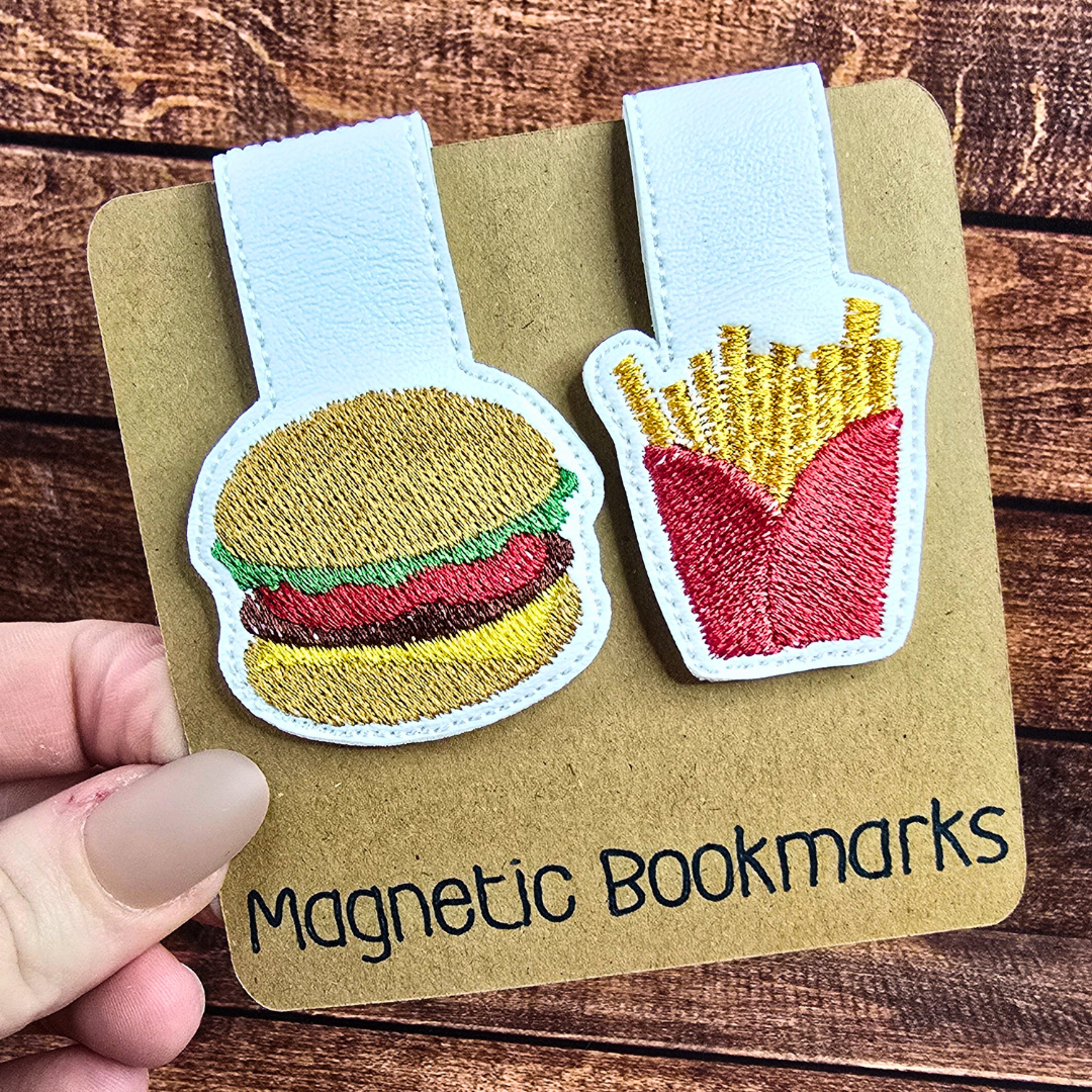 Burger and Fries | Magnetic Bookmark Set