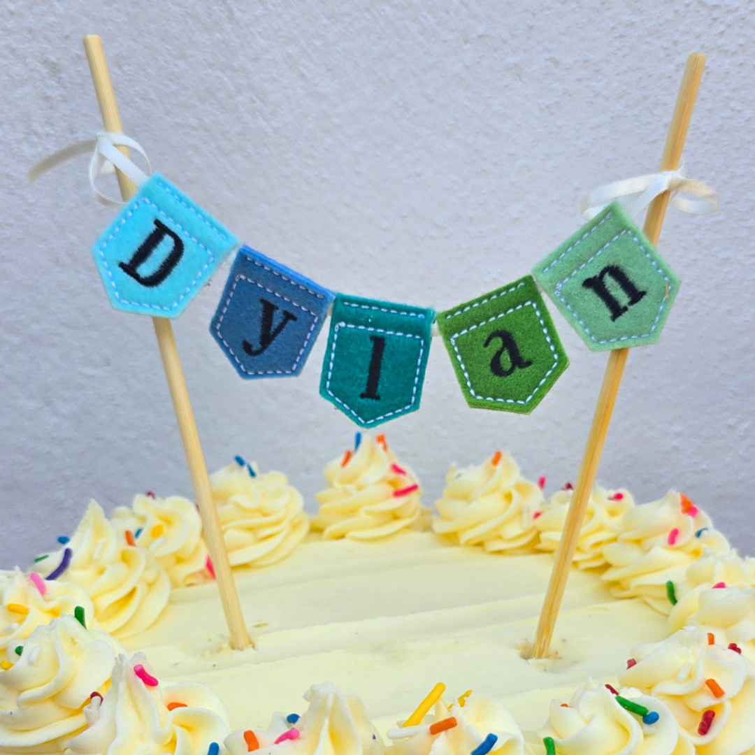Mini Personalised Bunting | Cake Topper