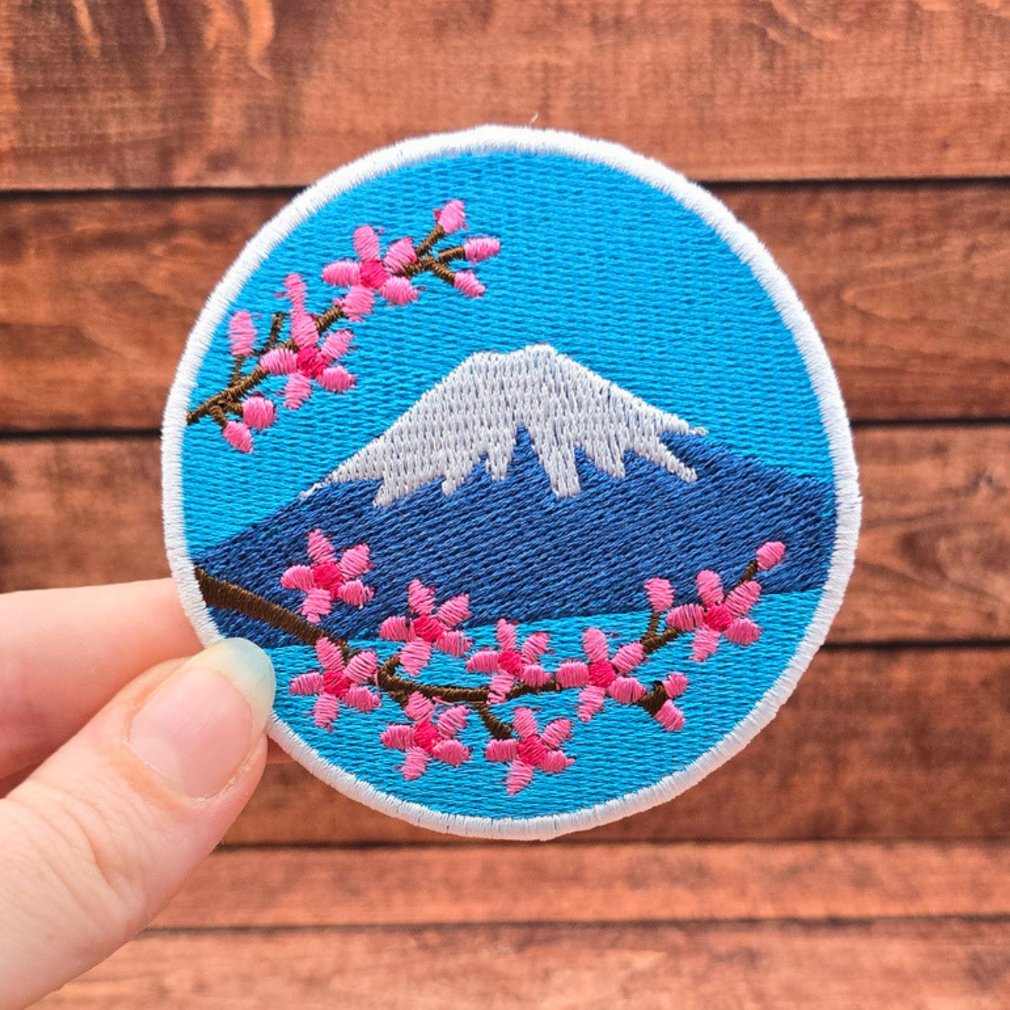 Fuji Blossom | Iron on Patch