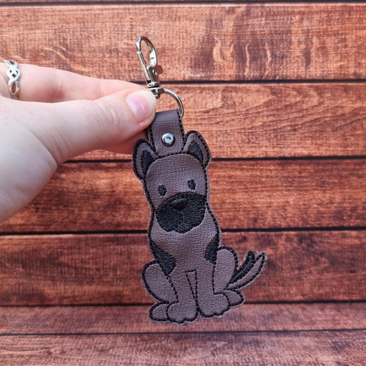 German Shepherd | Embroidered Keychain